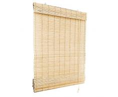 Victoria M. Bambus Raffrollo 60 x 160 cm in Natur, Sichtschutz Rollo für Fenster und Türen