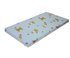 Best For Kids Kinderbettmatratze Reisebettmatratze Babymatratze Schaumstoff Matratze 60x120cm (Hellblau)