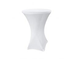 Hengda Stehtischhusse Stehtisch hussen Stretchhusse Weiß Größe:Ø 60-65 cm Universal Tischhusse Stehtischüberzug Husse für Stehtische überwurf für Bistrotisch/Stehtisch Hochzeiten und Feiern