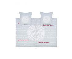 FC Bayern München Partner Bettwäsche, Set aus je Zwei Kissen und Decken