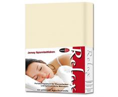 CelinaTex Jersey Spannbettlaken 140x200-160x220 cm fÃ¼r Boxspringbetten, Wasserbetten und herkÃ¶mmliche Matratzen, Spannbetttuch 100% Mako-Baumwolle QualitÃ¤t Relax 0001912 natur
