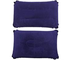 SelfTek 2 Stücke Aufblasbare Kissen 2 Arten Kopfnackenstütze Kissen Blow Up Kissen für Reisen Outdoor und Camping