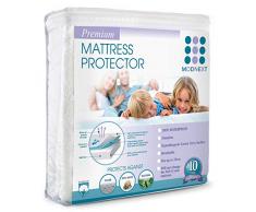 Wasserundurchlässiger Matratzenschoner mit Baumwoll-Frottee Oberfläche, Atmungsaktive, Anti-Allergisch, Matratzenbezug gegen Milben – Matratzenschonbezug 90x200 – Wasserdichter Matratzenauflage