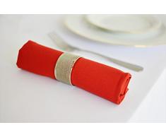 FEINE STOFFSERVIETTEN KAFFEESERVIETTEN TISCHSERVIETTEN (Rot 12, 40x40cm)