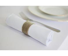 FEINE STOFFSERVIETTEN KAFFEESERVIETTEN TISCHSERVIETTEN (Weiß 1, 25x25cm)