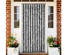 Nishore Flauschvorhang Türvorhang Insektenschutz 100x220 Grauweiß