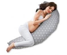 Stillkissen Seitenschläferkissen Schwangerschaftskissen zum schlafen - groß Lagerungskissen pregnancy pillow Grau stillmond xxl