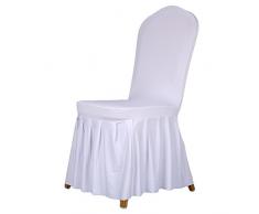 TJW Spandex Stuhlhussen Porzellan für Hochzeiten Dekoration Party Stuhlhussen Esszimmerstuhl Bezüge Home Chair Cover weiß
