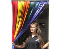 Wohnwagen-Türvorhang, Fliegengitter, Insektenschutz, Streifenvorhang -Regenbogen - 62cm breit