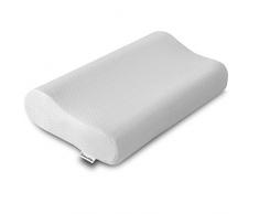 Siebenschläfer höhenverstellbares Nackenstützkissen - Nackenkissen in Wellenform - Kopfkissen (60 x 35 x 13/11 cm)