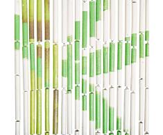 Festnight Insektenschutz Türvorhang Bambusvorhang Fadenvorhang Fliegenvorhang Dekovorhang Bambus 90 x 200 cm