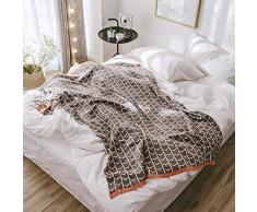 Gestrickte Sofa-Decke Gelegenheits Napping TV-Decken-Bett-Tuch for den Sommer und Klimaanlage Umgebung 130 * 160CM HRTT