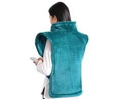 MaxKare Heizkissen für Rücken Schulter Nacken Abschaltautomatik Wärmekissen und Schneller Heiztechnologie für Entlastung von Rücken und Schultern Heizdecke aus Angenehmem Flanellmaterial