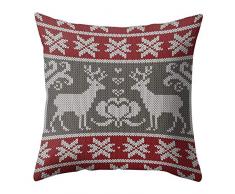 WYXlink Weihnachts-Kissen, Weihnachten einfach superweiche Taille Kissen Kissen Cover 45x45cm Meditation Pillowcase (B)