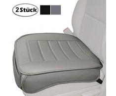 Big Ant Weich Sitzauflagen Auto Autositzbezug Autositzberzüge Sitzkissen Auto Sitzauflagen für Auto Vordersitze mit PU-Leder (Grau)