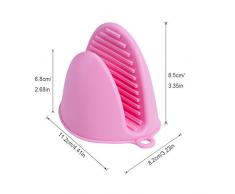 Topflappen Silikon Handschuhe Set, Silikon Ofen Topflappen Handschuhe Hitzeresistent für küche Kochen Backen Finger schützen Von Heiße Platte Dish und Schüssel 2 Paare (Pink und Blau)