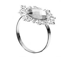Tinksky 12st Serviettenringe Hochzeit Bankett Abendessen Inhaber Dekoration (Silber)