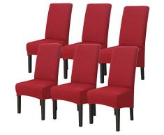 ChicSoleil Stuhlhussen Esszimmerstühle Hussen Stuhlbezug Spannbezug elastisch Strech Stuhlabdeckung für Esszimmer Hochzeitsbankett Party Dekoration