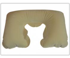 Reisekissen, Nackenkissen, Nackenhörnchen aufblasbar mit Tasche, Farbe: BEIGE *Top-Qualität zum Top-Preis*