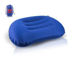Reisekissen/Nackenkissen, aufblasbar, kleines Packmaß, von polaar, ergonomisch geformt, stützt Kopf, Wirbelsäule und Rücken, für erholsamen und bequemen Schlaf