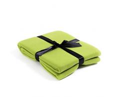 ESTEXO Tagesdecke Polar Fleece 2 Größen / 10 Farben wählbar -Polar Fleecedecke Microfaserdecke Kuscheldecke, Fleece XL, XXL, 130x170, 220x240 (220 x 240 cm/XXL, Kiwi)