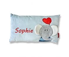 Sigikid Babykissen Lolo Lombardo mit Namen bestickt Kissen 33x18 cm Geschenk zur Taufe zur Geburt