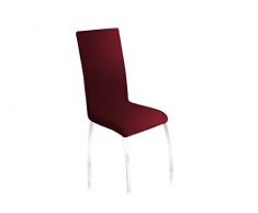 elastische Stretch Stuhlhusse Hussen Stretch-Stuhlbezug - Bi-Elastic Husse kurz Oskar Hussen in Rot