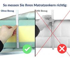 Hochwertiger Matratzenbezug 100x200cm mit Reißverschluss - Doppeltuch mit Klimafaser versteppt - Allergiker geeignet - Bis 60 Grad waschbar - 100 x 200