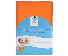 Bella Luna® Aquajersey Spannbetttuch für Wasserbetten, Boxspringbetten und Übergrößen, 180 - 200 x 200 - 220 cm, orange
