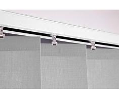 Lamellenvorhang Vertikaljalousie Grau Hellgrau Lamellen Fenster Rollo Breite 100-250 cm Höhe 150-250 cm Vorhang Flächenvorhang Schiebevorhang Streifenvorhang blickdicht halbtransparent (100 x 200 cm)