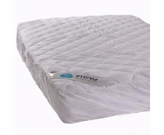 Etérea Microfaser Matratzenschoner Emily Spannbettlaken Schoner für viele Matratzen, Größe 200x200 cm, Farbe Weiß