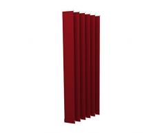 Victoria M. Lamellenvorhang, Jalousie Isabella - I-Form, leicht lichtdurchlässig - 8,9 x 250 cm, rot | 6er Pack