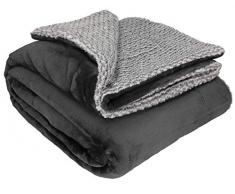 Betz Kuscheldecke Wohndecke XXL Monaco Größe 150x200 cm Farben Beige, Grau, Blau Farbe grau