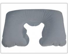 Reisekissen, Nackenkissen, Nackenhörnchen aufblasbar mit Tasche, Farbe: GRAU *Top-Qualität*