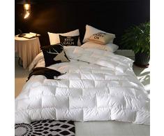 LMXJB König Größe Ziegelgitter Weiß Bettdecke Füllstoff 90% Weiße Gänsedaunen Dick Weich Reine Satin-Baumwolle Gesteppt Tröster Steppdecke Werfen Decke Passend Für Hotels,King/220X240