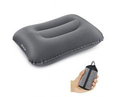 SKL Aufblasbare Kissen Strandkissen Camping Kissen Reisekissen Leichtes Aufblasbares Kopfkissen für Camping, Reise, Outdoor(grau)