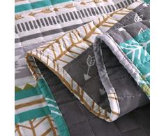 Laneetal 0180023, Tagesdecke Steppdecke Bettüberwurf Wendedesign Patchwork Bettdecke Stepp Decke Doppelbett unterfüttert und gesteppt, 220x240 cm