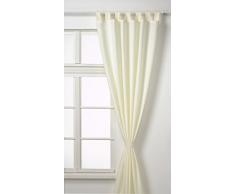 Vorhang Blickdicht Matte unifarbene Gardine mit Schlaufen. Aus edlem Microsatin Micofaser-Gewebe. 245x140, Creme, 20400