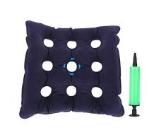 TMISHION Sitzkissen Aufblasbaresporöse Kissen Anti Hämorrhoiden Gesäß Massage Rollstuhl Pad für langes Sitzen Rollstühle verhindern Wundliegen und Dekubitus, Blau