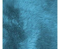 Heitmann Lammfell Sitzkissen Sitzauflage rund 45 cm Stuhl Kissen warm (Petrol)