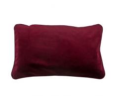 Schöner Leben Samtkissen mit Kederumrandung und Federfüllung dunkelrot 30x50cm