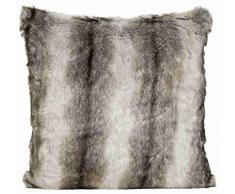 MAGMA Winterfell Felloptik Kunstfell (Kissenhülle ca. 50x50cm grau)