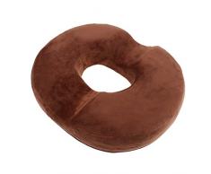 MagiDeal Sitzring Sitzkissen,Dekubitus-Kissen, Anti Dekubitus Kissen, Donut Sitzring, Steißbein Schmerzlinderung,ideal für zu Hause, Auto und Büro,Hilft bei Hämorrhoiden und Rückenschmerzen - Kaffee