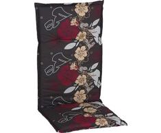 Beo Hochlehner Gartenstuhl Auflage Kissen in dunkelgrau Bordeaux Waldbeere