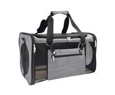 LYDIANZI Haustiertasche Pet Bag, Sided Pet Carrier Low Profile Luxusreisetasche mit Fleece Bettwäsche & Safety Lock Unter Sitz Kompatibilität perfekt for kleine Hunde und Katzen