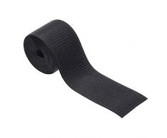 D-Line CGS3B Kabelgriffleiste | flexible Kabelbrücke für Büro-Teppichböden | Länge 3 m, Breite 75 mm - Schwarz