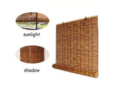 XYNH Bambus Raffrollo - Holzrollo Für Fenster,Schatten, Um Den Innenraum Kühl Zu Halten,Rollo Fenster Holzjalousie FürTerrasse,Pavillon,Terrasse