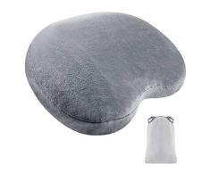 Aufblasbares Camping Reise Kissenbezug Reisekissen Inflatable abziehbaren Kissenbezug Nackenstützkissen mit thermoregulierendem Kleines Kopfkissen im Auto, Büro Weiche Kompakt Leicht Ergonomisch