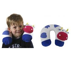 Nackenkissen Autokissen Relax Kissen Hund Kuh Pinguin Katze Spandex 30x30cm (Kuh)