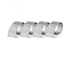 Weis 12824 Serviettenringe Set, 4 Stück, Edelstahl